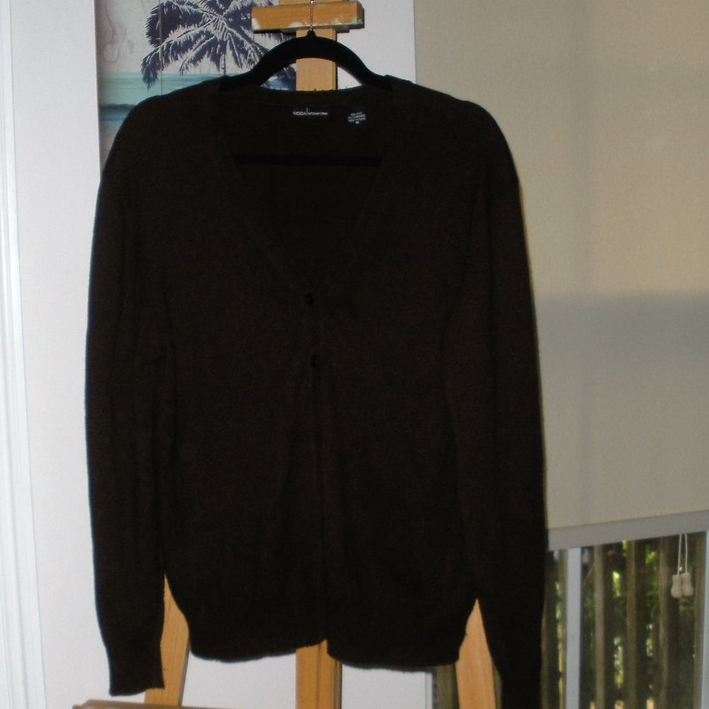 Vintage MODA International (VS) DK Brown Cashmere/Silk Blend Sweater